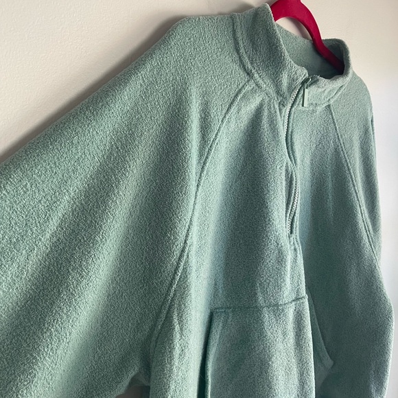 Old Navy Sage Green Half-Zip Fleece Sweatshirt Size L - Picture 2 of 5